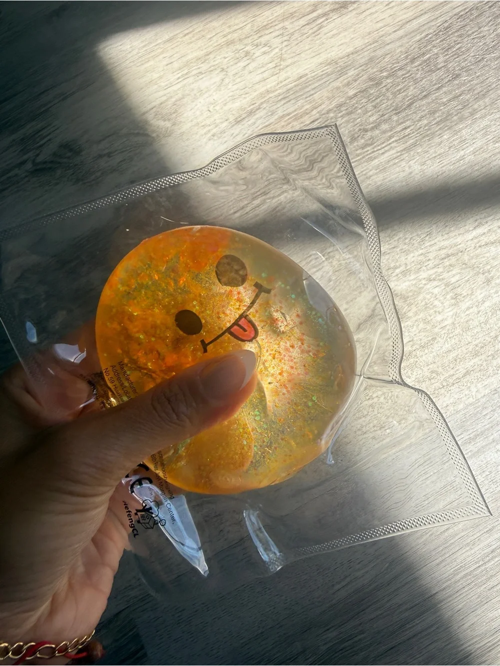 Glitter Orange Halloween Ghost Squeeze Toy - Cute Party Favor